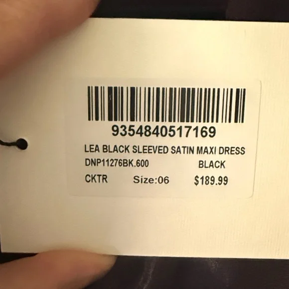 NWT Dissh Lea black sleeved maxi dress size 2 - Picture 2 of 5